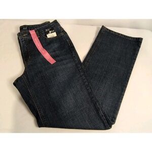 a.n.a Womens Blue Jeans Size 10 Straight Leg Mid Rise Dark Wash Denim Jeans New